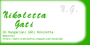 nikoletta gati business card